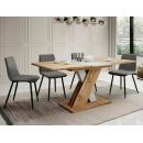 Стол обеденный SIGNAL EXEL дуб вотан/белый мат 140-180/85